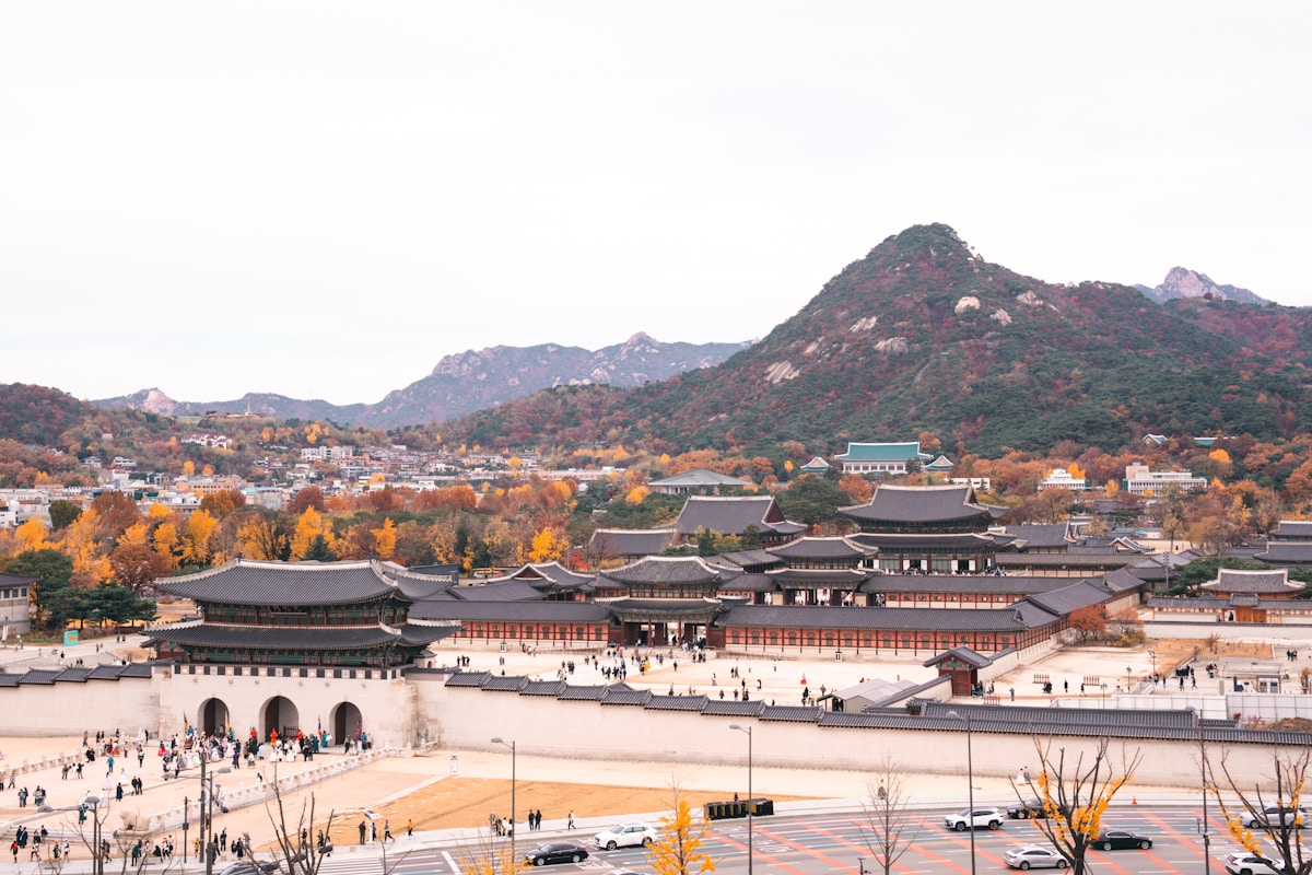 Snow-covered Korean countryside near the demilitarised zone - DMZ day trip from Seoul