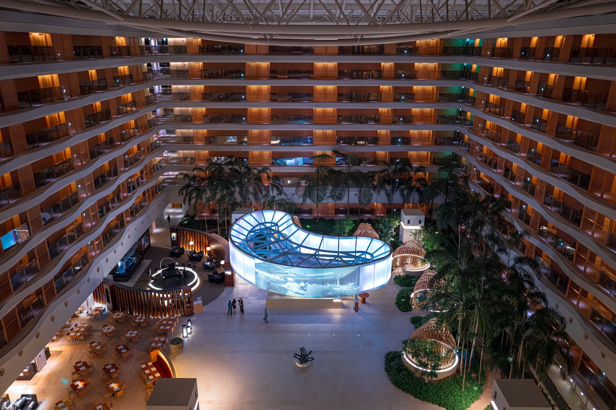 Luxury resort overlooking the Jungmun coastline near Seogwipo on Jeju Island